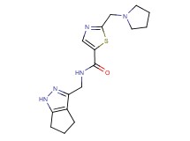 2-(1-pyrrolidinylmethyl)-N-(1,4,5,6-tetrahydrocyclopenta[c]pyrazol-3-ylmethyl)-1,3-thiazole-5-carboxamide trifluoroacetate