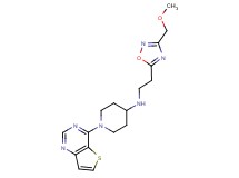 N-{2-[3-(methoxymethyl)-1,2,4-oxadiazol-5-yl]ethyl}-1-thieno[3,2-d]pyrimidin-4-ylpiperidin-4-amine