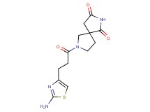7-[3-(2-amino-1,3-thiazol-4-yl)propanoyl]-2,7-diazaspiro[4.4]nonane-1,3-dione