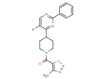 4-{1-[(4-methyl-1,2,3-thiadiazol-5-yl)carbonyl]-4-piperidinyl}-2-phenylpyrimidine