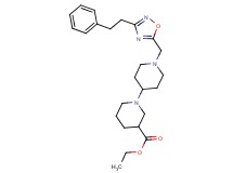 ethyl 1'-{[3-(2-phenylethyl)-1,2,4-oxadiazol-5-yl]methyl}-1,4'-bipiperidine-3-carboxylate