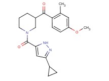 {1-[(3-cyclopropyl-1H-pyrazol-5-yl)carbonyl]-3-piperidinyl}(4-methoxy-2-methylphenyl)methanone