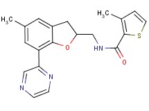 3-methyl-N-{[5-methyl-7-(2-pyrazinyl)-2,3-dihydro-1-benzofuran-2-yl]methyl}-2-thiophenecarboxamide