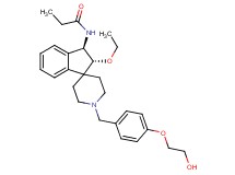 N-{(2R*,3R*)-2-ethoxy-1'-[4-(2-hydroxyethoxy)benzyl]-2,3-dihydrospiro[indene-1,4'-piperidin]-3-yl}propanamide