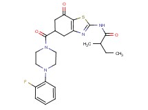 N-(5-{[4-(2-fluorophenyl)-1-piperazinyl]carbonyl}-7-oxo-4,5,6,7-tetrahydro-1,3-benzothiazol-2-yl)-2-methylbutanamide