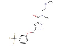 N-methyl-N-[2-(methylamino)ethyl]-5-{[3-(trifluoromethyl)phenoxy]methyl}-1H-pyrazole-3-carboxamide