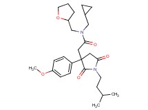 N-(cyclopropylmethyl)-2-[3-(4-methoxyphenyl)-1-(3-methylbutyl)-2,5-dioxo-3-pyrrolidinyl]-N-(tetrahydro-2-furanylmethyl)acetamide
