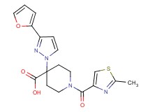 4-[3-(2-furyl)-1H-pyrazol-1-yl]-1-[(2-methyl-1,3-thiazol-4-yl)carbonyl]piperidine-4-carboxylic acid