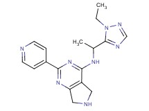 N-[1-(1-ethyl-1H-1,2,4-triazol-5-yl)ethyl]-2-(4-pyridinyl)-6,7-dihydro-5H-pyrrolo[3,4-d]pyrimidin-4-amine