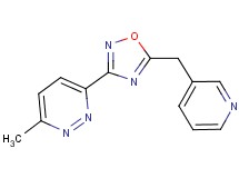 3-methyl-6-[5-(3-pyridinylmethyl)-1,2,4-oxadiazol-3-yl]pyridazine