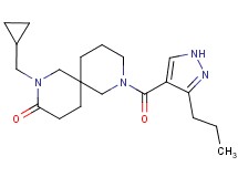 2-(cyclopropylmethyl)-8-[(3-propyl-1H-pyrazol-4-yl)carbonyl]-2,8-diazaspiro[5.5]undecan-3-one