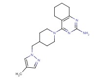 4-{4-[(4-methyl-1H-pyrazol-1-yl)methyl]piperidin-1-yl}-5,6,7,8-tetrahydroquinazolin-2-amine