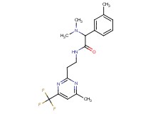 2-(dimethylamino)-2-(3-methylphenyl)-N-{2-[4-methyl-6-(trifluoromethyl)-2-pyrimidinyl]ethyl}acetamide