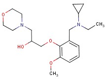 1-(2-{[cyclopropyl(ethyl)amino]methyl}-6-methoxyphenoxy)-3-morpholin-4-ylpropan-2-ol