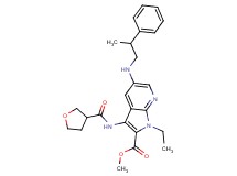 methyl 1-ethyl-5-[(2-phenylpropyl)amino]-3-[(tetrahydro-3-furanylcarbonyl)amino]-1H-pyrrolo[2,3-b]pyridine-2-carboxylate