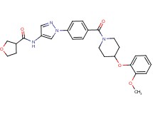 N-[1-(4-{[4-(2-methoxyphenoxy)-1-piperidinyl]carbonyl}phenyl)-1H-pyrazol-4-yl]tetrahydro-3-furancarboxamide