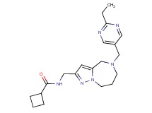 N-({5-[(2-ethylpyrimidin-5-yl)methyl]-5,6,7,8-tetrahydro-4H-pyrazolo[1,5-a][1,4]diazepin-2-yl}methyl)cyclobutanecarboxamide
