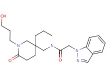2-(3-hydroxypropyl)-8-(1H-indazol-1-ylacetyl)-2,8-diazaspiro[5.5]undecan-3-one