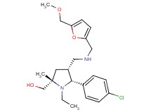 {(2S*,4R*,5R*)-5-(4-chlorophenyl)-1-ethyl-4-[({[5-(methoxymethyl)-2-furyl]methyl}amino)methyl]-2-methyl-2-pyrrolidinyl}methanol