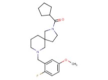2-(cyclopentylcarbonyl)-7-(2-fluoro-5-methoxybenzyl)-2,7-diazaspiro[4.5]decane