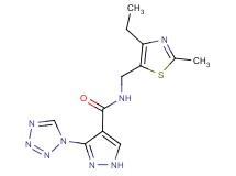 N-[(4-ethyl-2-methyl-1,3-thiazol-5-yl)methyl]-3-(1H-tetrazol-1-yl)-1H-pyrazole-4-carboxamide