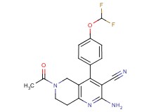 6-acetyl-2-amino-4-[4-(difluoromethoxy)phenyl]-5,6,7,8-tetrahydro-1,6-naphthyridine-3-carbonitrile