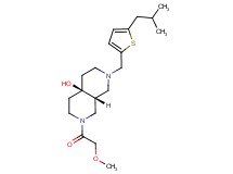 (4aR*,8aR*)-2-[(5-isobutyl-2-thienyl)methyl]-7-(methoxyacetyl)octahydro-2,7-naphthyridin-4a(2H)-ol