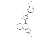 1-{[3-(3-methoxyphenyl)-1H-pyrazol-5-yl]carbonyl}-2-(5-methyl-3-isoxazolyl)piperidine