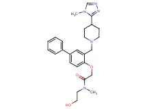 N-(2-hydroxyethyl)-N-methyl-2-[(3-{[4-(4-methyl-4H-1,2,4-triazol-3-yl)-1-piperidinyl]methyl}-4-biphenylyl)oxy]acetamide