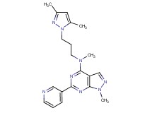 N-[3-(3,5-dimethyl-1H-pyrazol-1-yl)propyl]-N,1-dimethyl-6-(3-pyridinyl)-1H-pyrazolo[3,4-d]pyrimidin-4-amine