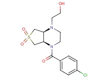 2-[(4aR*,7aS*)-4-(4-chlorobenzoyl)-6,6-dioxidohexahydrothieno[3,4-b]pyrazin-1(2H)-yl]ethanol