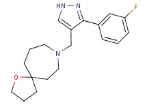 8-{[3-(3-fluorophenyl)-1H-pyrazol-4-yl]methyl}-1-oxa-8-azaspiro[4.6]undecane