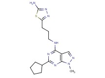 N-[3-(5-amino-1,3,4-thiadiazol-2-yl)propyl]-6-cyclopentyl-1-methyl-1H-pyrazolo[3,4-d]pyrimidin-4-amine