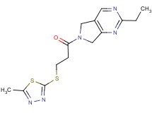 2-ethyl-6-{3-[(5-methyl-1,3,4-thiadiazol-2-yl)thio]propanoyl}-6,7-dihydro-5H-pyrrolo[3,4-d]pyrimidine
