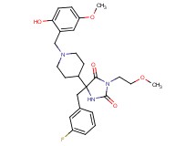 5-(3-fluorobenzyl)-5-[1-(2-hydroxy-5-methoxybenzyl)-4-piperidinyl]-3-(2-methoxyethyl)-2,4-imidazolidinedione