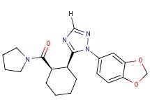 1-(1,3-benzodioxol-5-yl)-5-[(1S*,2R*)-2-(pyrrolidin-1-ylcarbonyl)cyclohexyl]-1H-1,2,4-triazole