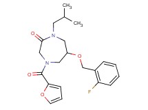 6-[(2-fluorobenzyl)oxy]-4-(2-furoyl)-1-isobutyl-1,4-diazepan-2-one