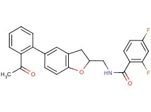 N-{[5-(2-acetylphenyl)-2,3-dihydro-1-benzofuran-2-yl]methyl}-2,4-difluorobenzamide