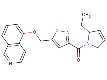 5-({3-[(2-ethyl-2,5-dihydro-1H-pyrrol-1-yl)carbonyl]isoxazol-5-yl}methoxy)isoquinoline