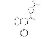 (1R*,3S*)-3-{[(2-phenylethyl)(pyridin-2-ylmethyl)amino]carbonyl}cyclopentanecarboxylic acid