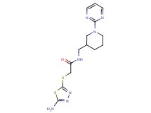2-[(5-amino-1,3,4-thiadiazol-2-yl)thio]-N-[(1-pyrimidin-2-ylpiperidin-3-yl)methyl]acetamide