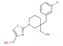 {2-[3-(3-chlorobenzyl)-3-(hydroxymethyl)piperidin-1-yl]-1,3-thiazol-4-yl}methanol