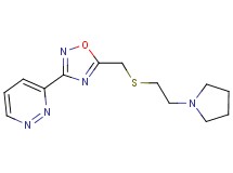 3-[5-({[2-(1-pyrrolidinyl)ethyl]thio}methyl)-1,2,4-oxadiazol-3-yl]pyridazine