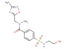 4-{[(2-hydroxyethyl)amino]sulfonyl}-N-methyl-N-[(3-methyl-1,2,4-oxadiazol-5-yl)methyl]benzamide