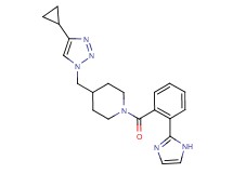 4-[(4-cyclopropyl-1H-1,2,3-triazol-1-yl)methyl]-1-[2-(1H-imidazol-2-yl)benzoyl]piperidine