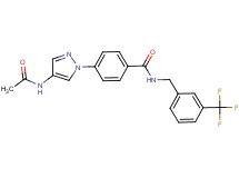 4-[4-(acetylamino)-1H-pyrazol-1-yl]-N-[3-(trifluoromethyl)benzyl]benzamide