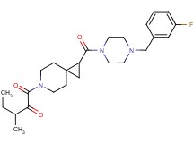 1-(1-{[4-(3-fluorobenzyl)-1-piperazinyl]carbonyl}-6-azaspiro[2.5]oct-6-yl)-3-methyl-1-oxo-2-pentanone
