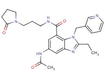 5-(acetylamino)-2-ethyl-N-[3-(2-oxo-1-pyrrolidinyl)propyl]-1-(3-pyridinylmethyl)-1H-benzimidazole-7-carboxamide