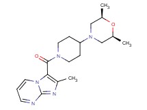 3-({4-[(2R*,6S*)-2,6-dimethyl-4-morpholinyl]-1-piperidinyl}carbonyl)-2-methylimidazo[1,2-a]pyrimidine