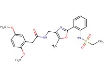 2-(2,5-dimethoxyphenyl)-N-[(2-{2-[(ethylsulfonyl)amino]phenyl}-5-methyl-1,3-oxazol-4-yl)methyl]acetamide